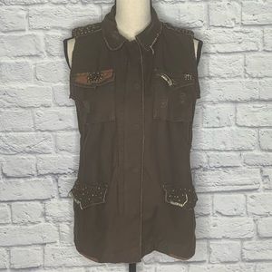 Miss Me Queen Of My Castle Denim Vest